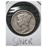 1944 US MERCURY DIME