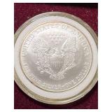 2001 AMERICAN SILVER EAGLE 1 TROY OZ .999 FINE SILVER IN BOX