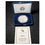 2011 PROOF AMERICAN SILVER EAGLE IN ORIGINAL MINT BOX