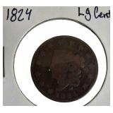 1824 Coronet Liberty Head Large Cent