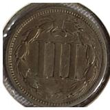 1865 Nickel Three-Cent  PC Coin
