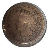 1863 Indian Head Cent - Grade: VG8