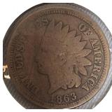 1863 Indian Head Cent - Grade: VG8