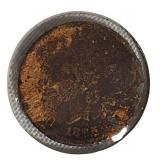 1865 Indian Head Cent, Net Grade G4, Corroded, P-1.