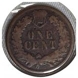 1874 Indian Head Cent, graded VG8 and AG3.