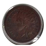 1818 Indian Head Cent in EF45 condition and 1882 Indian Head Cent in AG-3 to G4 condition.