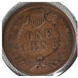 1883 Indian Head Cent in Very Good (VG8) condition and 1884 Indian Head Cent in Good (G4) condition.
