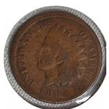 1883 Indian Head Cent in Very Good (VG8) condition and 1884 Indian Head Cent in Good (G4) condition.