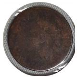 1885 Indian Head Cent, AG-3, P-1 ; 1886 Indian Head Cent, Variety 2, G-4, bent, AG-3..