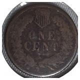 1887 Indian Head Cent in VG8 and G-4 condition, along with an 1888 Indian Head Cent also in VG8 and G-4 condition.