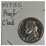 1971-S ,1972-S, 1973-S & 1974-S Jefferson Nickel Clad Proofs