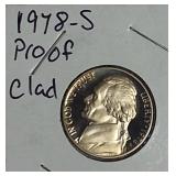 1975, 1976, 1977 & 1978 Jefferson Nickel Clad Proofs