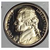 1984,1985,1986 & 1987 Jefferson Nickel Clad Proofs