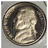 1988,1989,1990 & 1991 Jefferson Nickel Clad Proofs