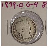1899-O Barber Quarter