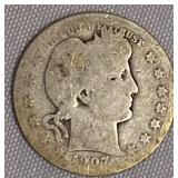 1907 Barber Quarter