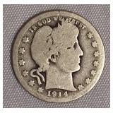1914-D Barber Quarter