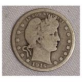 1916-D Barber Quarter