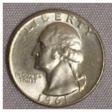 1937-D V & 1961 MSG5 Washington Silver  Quarters