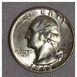1962-D MS62 & 1962-D MS65 Washington Silver  Quarters