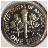 1992 to 1995 Roosevelt Dime Clad Proofs from the San Francisco Mint.