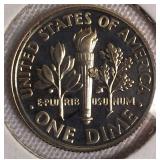 1996 ,1997, 1999 & 2000  Roosevelt Dime Clad Proofs from the San Francisco Mint.