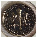 2001 -2004 Roosevelt Dime Clad Proofs from the San Francisco Mint.