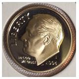 2001 -2004 Roosevelt Dime Clad Proofs from the San Francisco Mint.