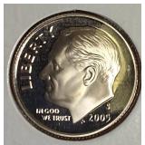 2005,2007,2008 & 2009  Roosevelt Dime Clad Proofs from the San Francisco Mint.