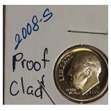 2005,2007,2008 & 2009  Roosevelt Dime Clad Proofs from the San Francisco Mint.