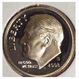 2005,2007,2008 & 2009  Roosevelt Dime Clad Proofs from the San Francisco Mint.