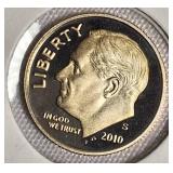 2010,2011,2012 & 2015  Roosevelt Dime Clad Proofs from the San Francisco Mint.