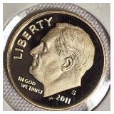 2010,2011,2012 & 2015  Roosevelt Dime Clad Proofs from the San Francisco Mint.