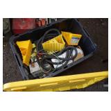Bin with Wheel Chocks, Water Separator, Ryobi Hand Vacuum
