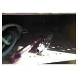 Heavy Duty Metal Shelf with Contents - Automotive and Snowmobile Chemicals