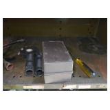 Heavy Duty Metal Shelf with Contents - Automotive and Snowmobile Chemicals