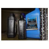 Heavy Duty Metal Shelf with Contents - Automotive and Snowmobile Chemicals