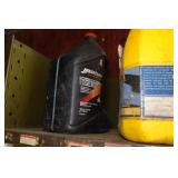 Heavy Duty Metal Shelf with Contents - Automotive and Snowmobile Chemicals