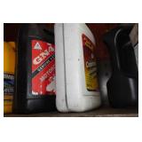 Heavy Duty Metal Shelf with Contents - Automotive and Snowmobile Chemicals