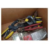 Assorted Tools - Shears, Clamps, Steering Wheel Puller
