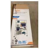 HDX 5-Shelf 48x18x72 inch Chrome Utility Storage Rack with Casters