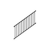 Westbury Tuscany 6 ft x 36 in Aluminum Stair Railing Kit Black Fine Texture