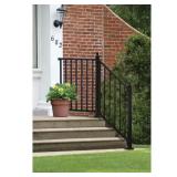 Westbury Tuscany 6 ft x 36 in Aluminum Stair Railing Kit Black Fine Texture