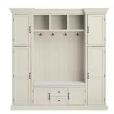 Home Decorators Collection Royce White Hall Tree with Storage and Hooks