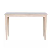 Shaker Sofa Table, 48x16x30 Inch, Unfinished Wood