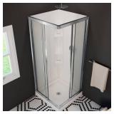 MAAX Mediterranean III 32 x 32 Polystyrene Center Drain Shower Kit