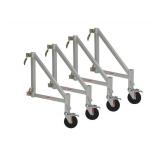 Set of 4 Metaltech 14 Inch Jobsite Series Outriggers with Casters