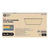 Commercial Electric 1ft x 2ft LED Color Changing Flat Panel Light