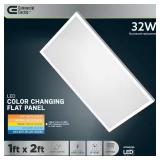 Commercial Electric 1ft x 2ft LED Color Changing Flat Panel Light
