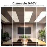 2ft x 4ft LED Backlit Troffer Light Fixture, Dimmable, White